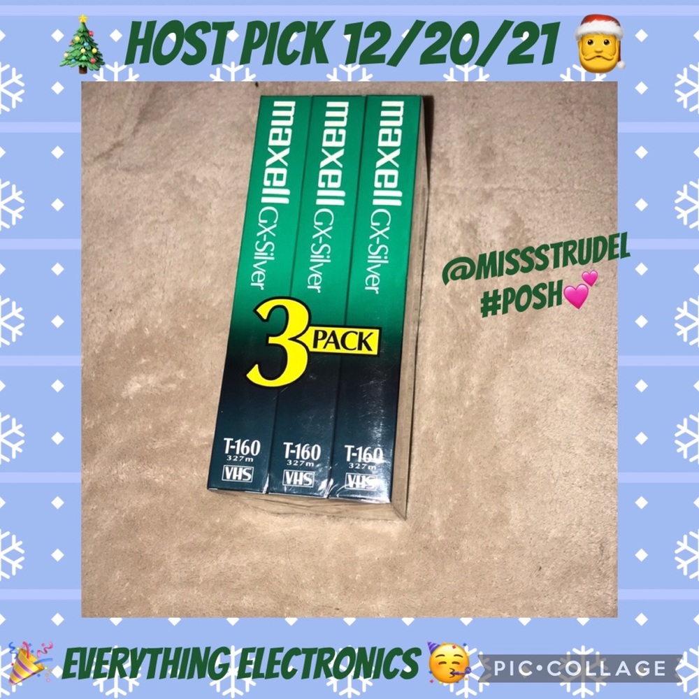 3 pack maxell GX-silver T-160 video cassettes New sealed in plastic